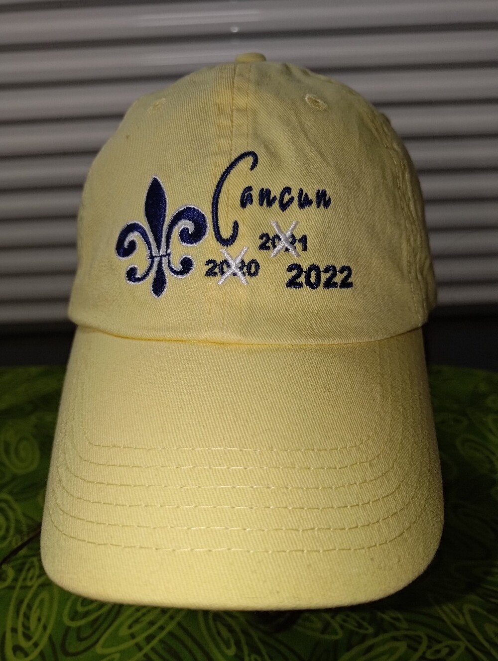 2022 Cancun French Fleur de Lis Baseball Strapback Cap Hat